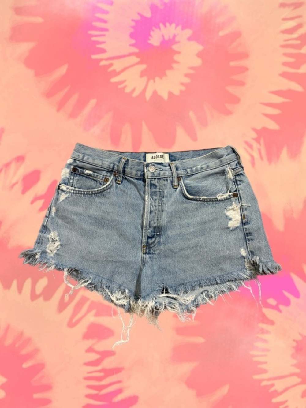 AGOLDE Parker Vintage Cut Off Denim Shorts